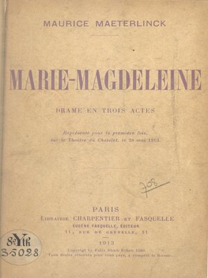cover image of Marie-Magdeleine